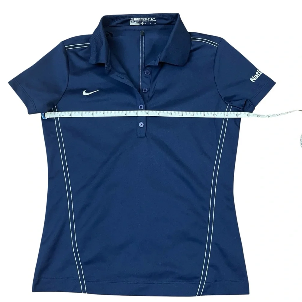 Nike Golf Dri-FIT Women’s Blue Polo‎ Shirt Small National MI Embroidered Logo